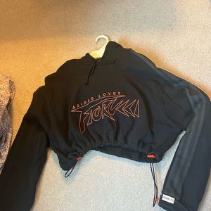 Adidas x Fiorucci cropped hoodie